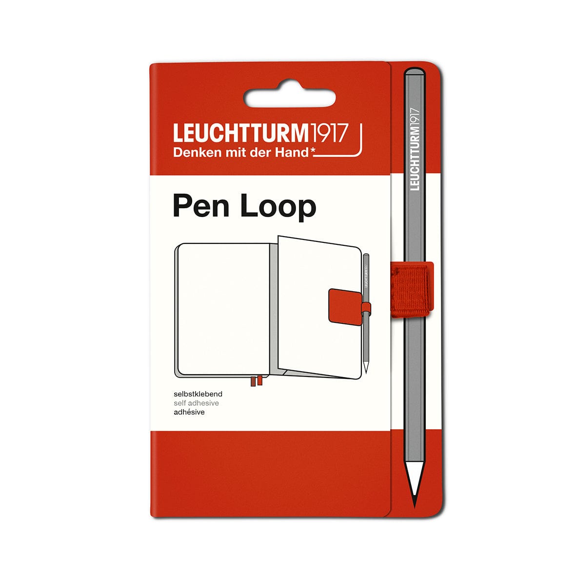 Passant autocollant LEUCHTTURM1917 Pen Loop - Fox Red - 4004117626265