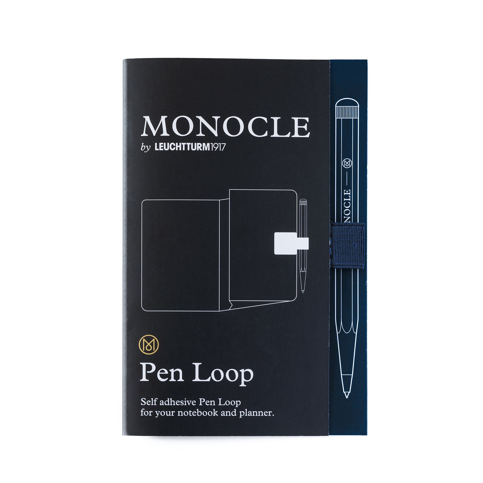 Passant autocollant LEUCHTTURM1917 Pen Loop Monocle - Navy - 