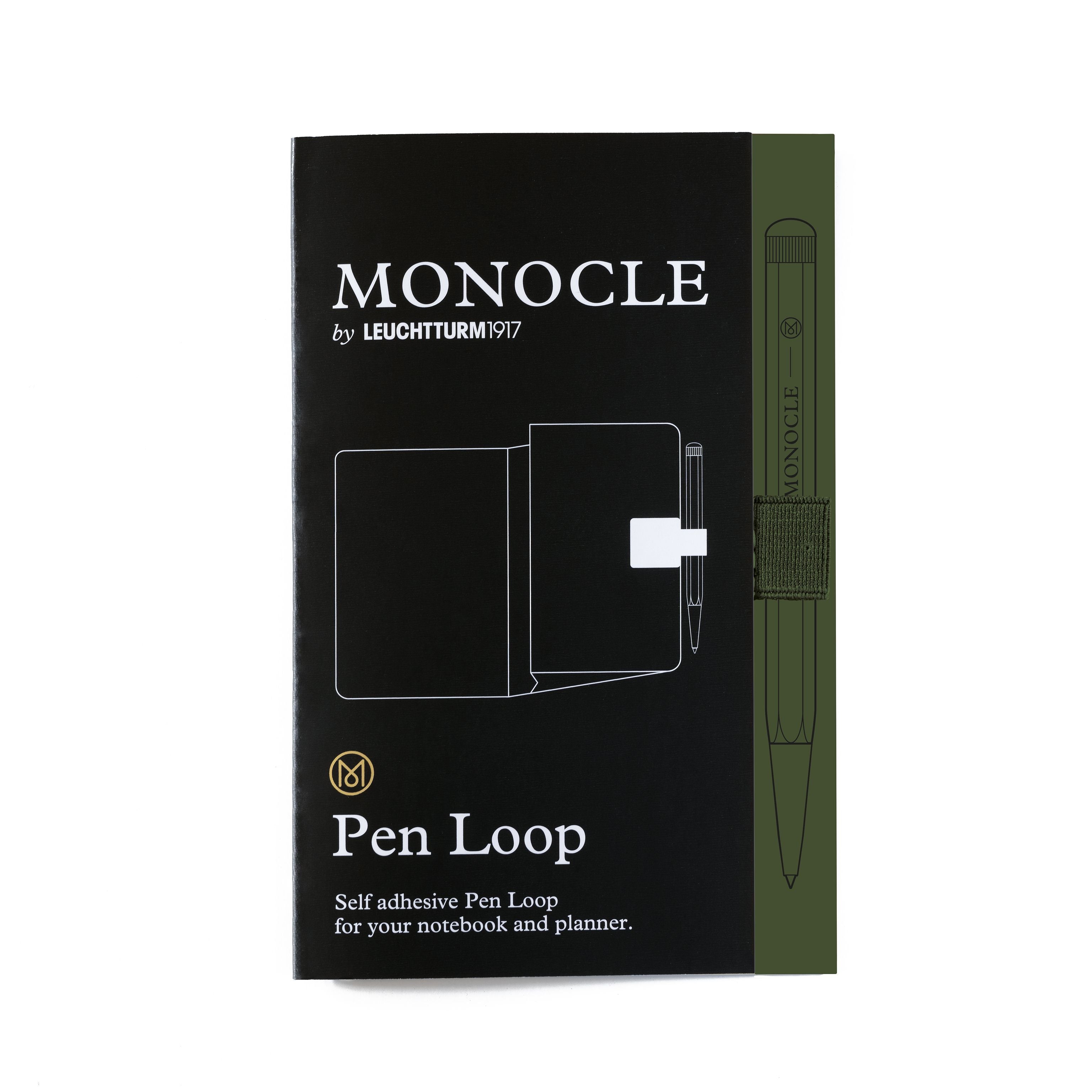 Passant autocollant LEUCHTTURM1917 Pen Loop Monocle - Olive - 