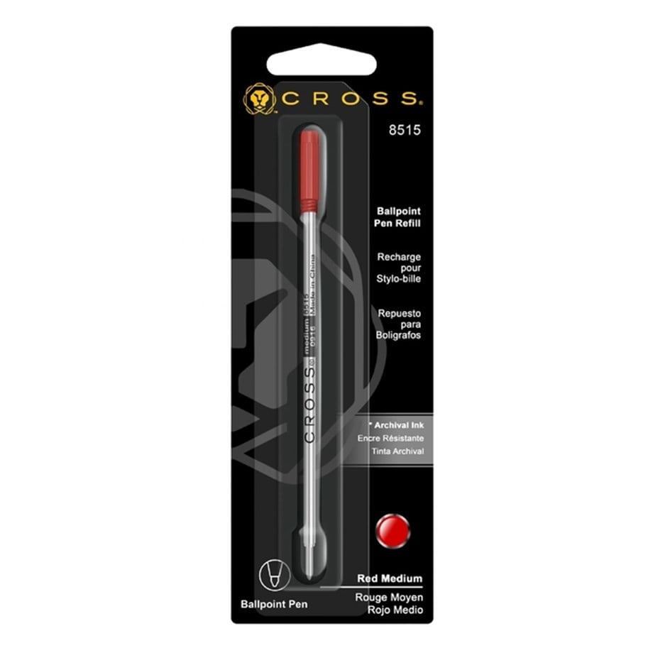 Recharge stylo bille CROSS - Medium (M) - Rouge - 