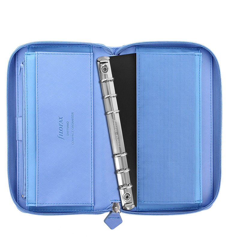 Organiseur FILOFAX Saffiano Zip - Personal Compact - Vista Blue - -