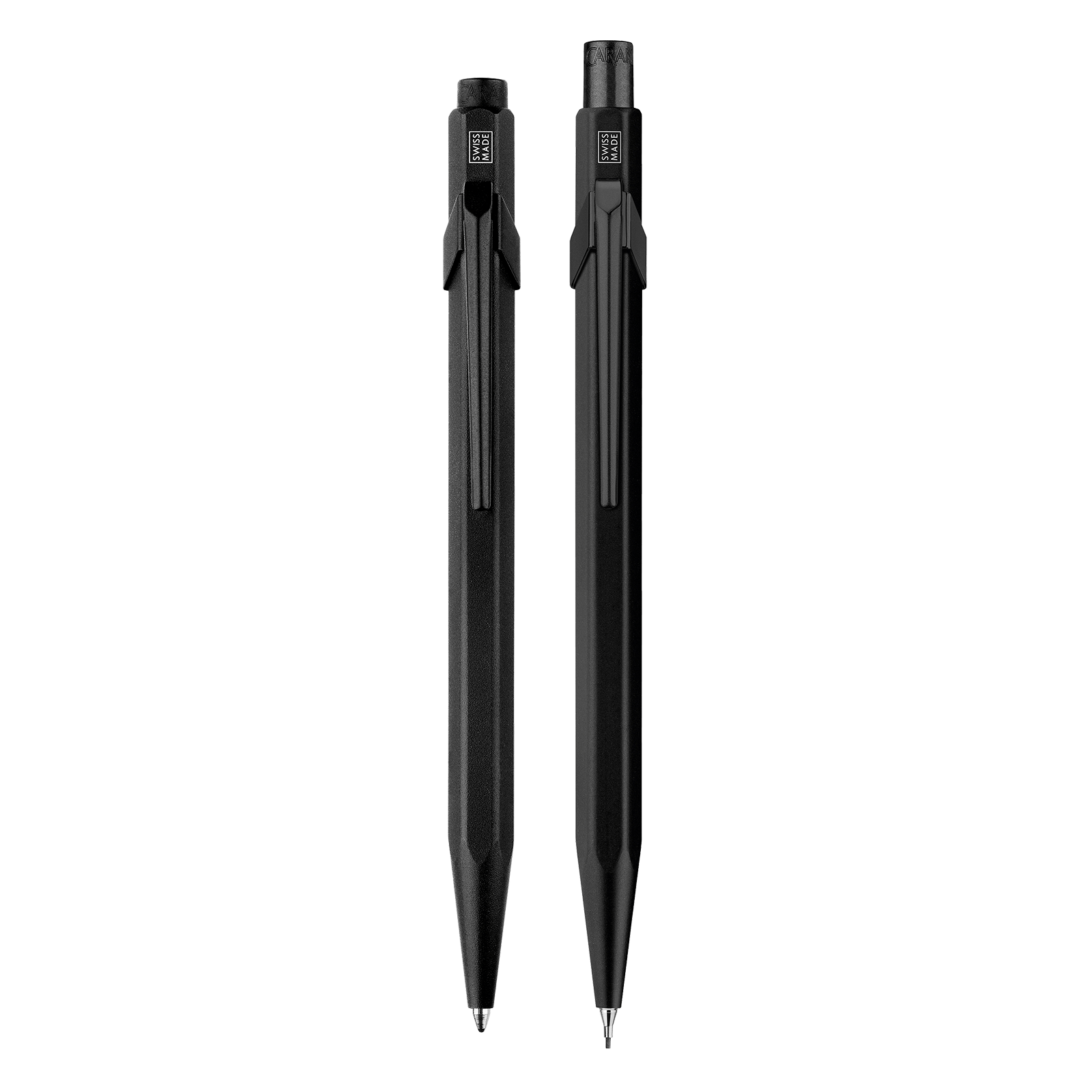 Set stylo bille + porte - mine CARAN D'ACHE 849 Black Code - 7630002357746