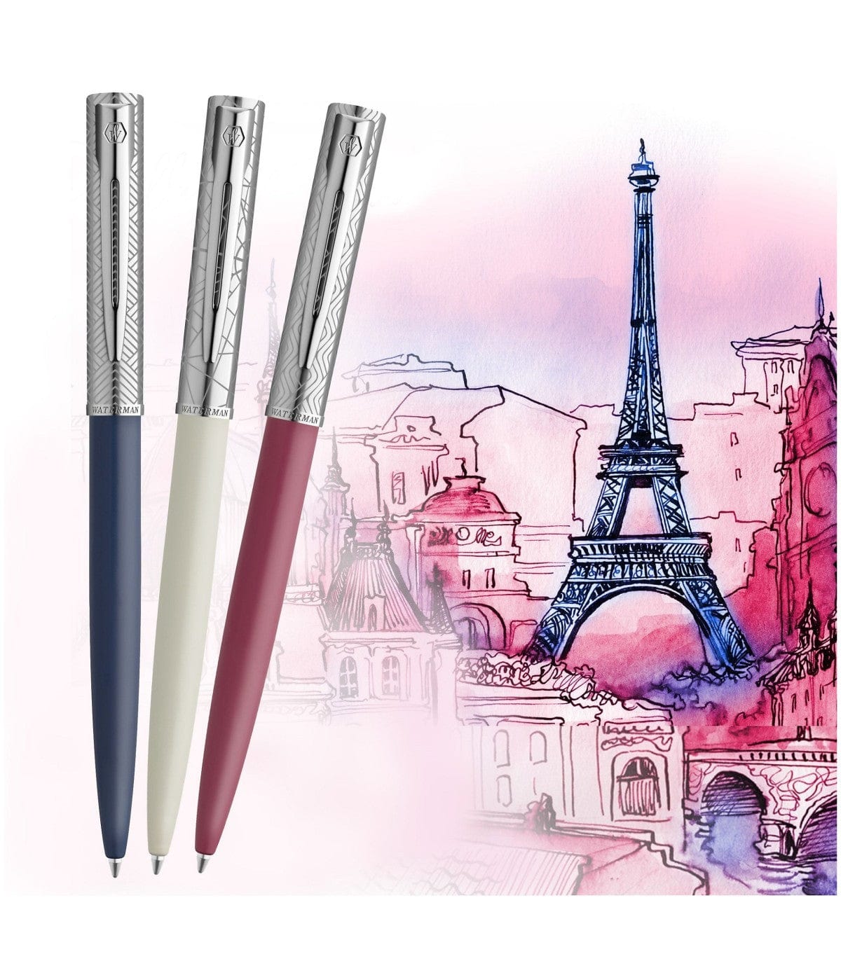 Stylo bille WATERMAN Allure Deluxe - Laqué Bleu - 3026981745126