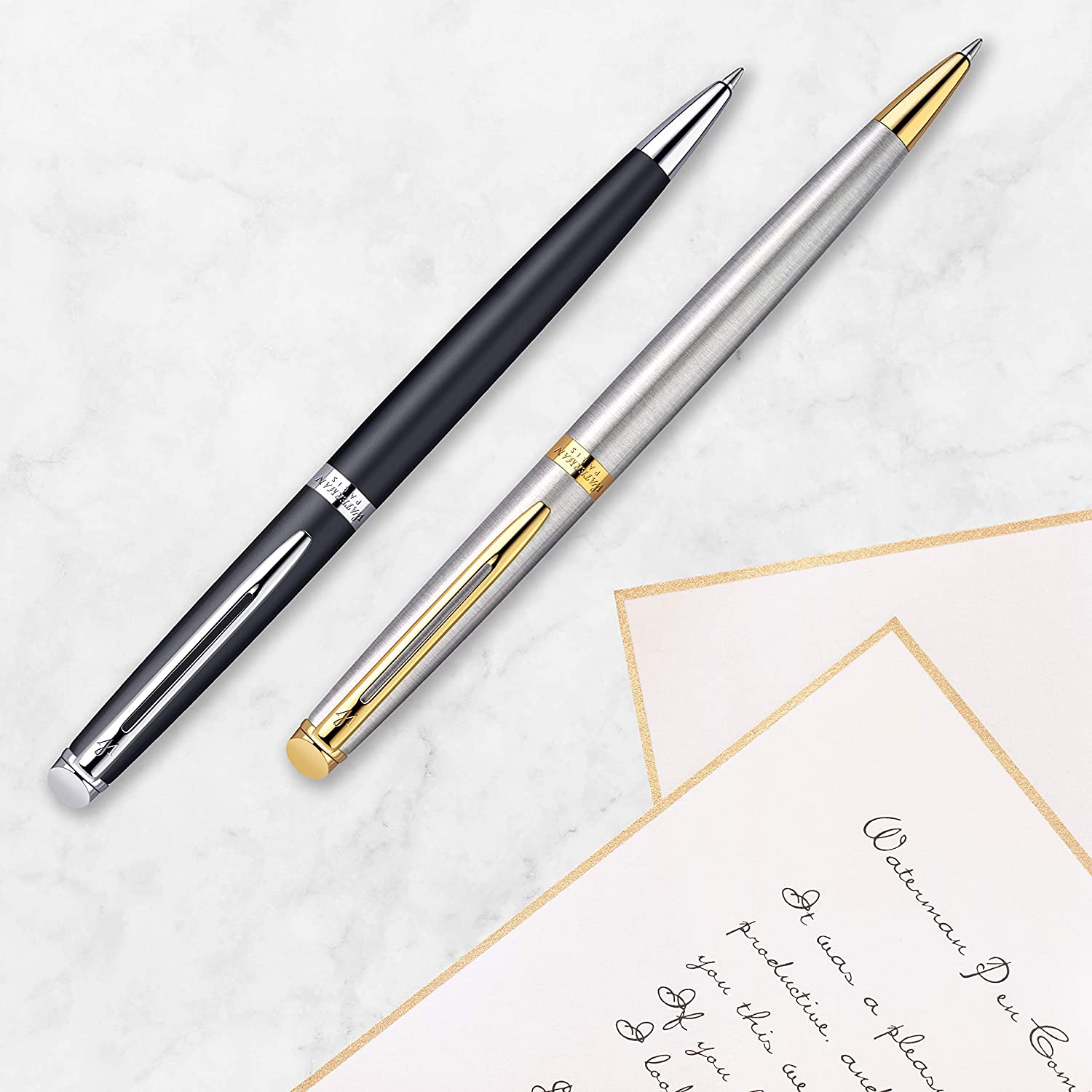 Stylo bille WATERMAN Hémisphère - Noir Laqué GT - 3501170920671