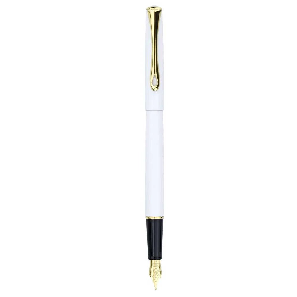 Stylo plume DIPLOMAT Traveller - Fine (F) - Snow white gold - 4009746014469