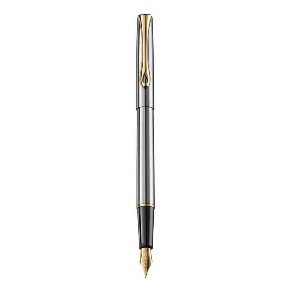 Stylo plume DIPLOMAT Traveller - Fine (F) - Stainless steel gold - 4009746024765