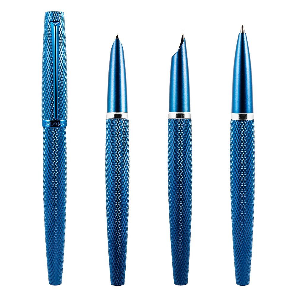 Stylo plume DIPLOMAT Viper - Blue Guilloche - Fine (F) - 4009746019884