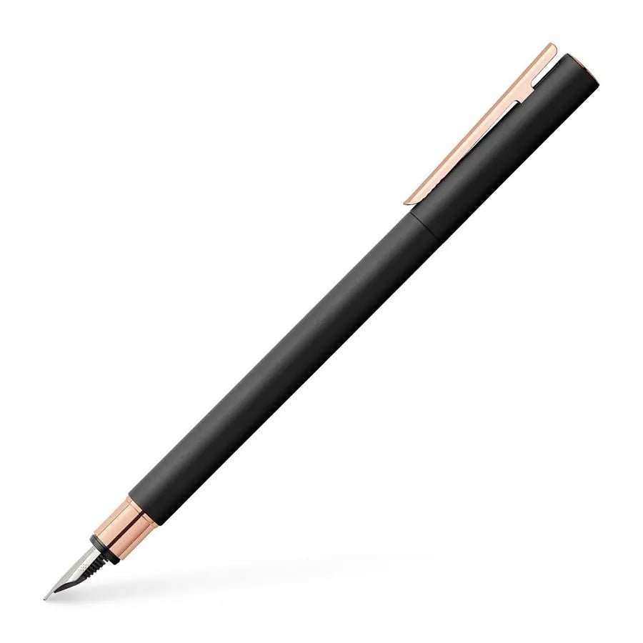 Stylo plume FABER - CASTELL Neo Slim - Extra - fine (EF) - Métal noir doré - 