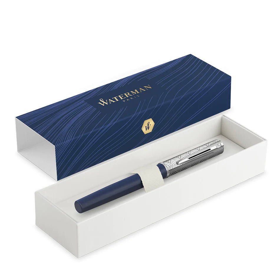 Stylo plume WATERMAN Allure Deluxe - Laqué Bleu - Fine (F) - 3026981744693