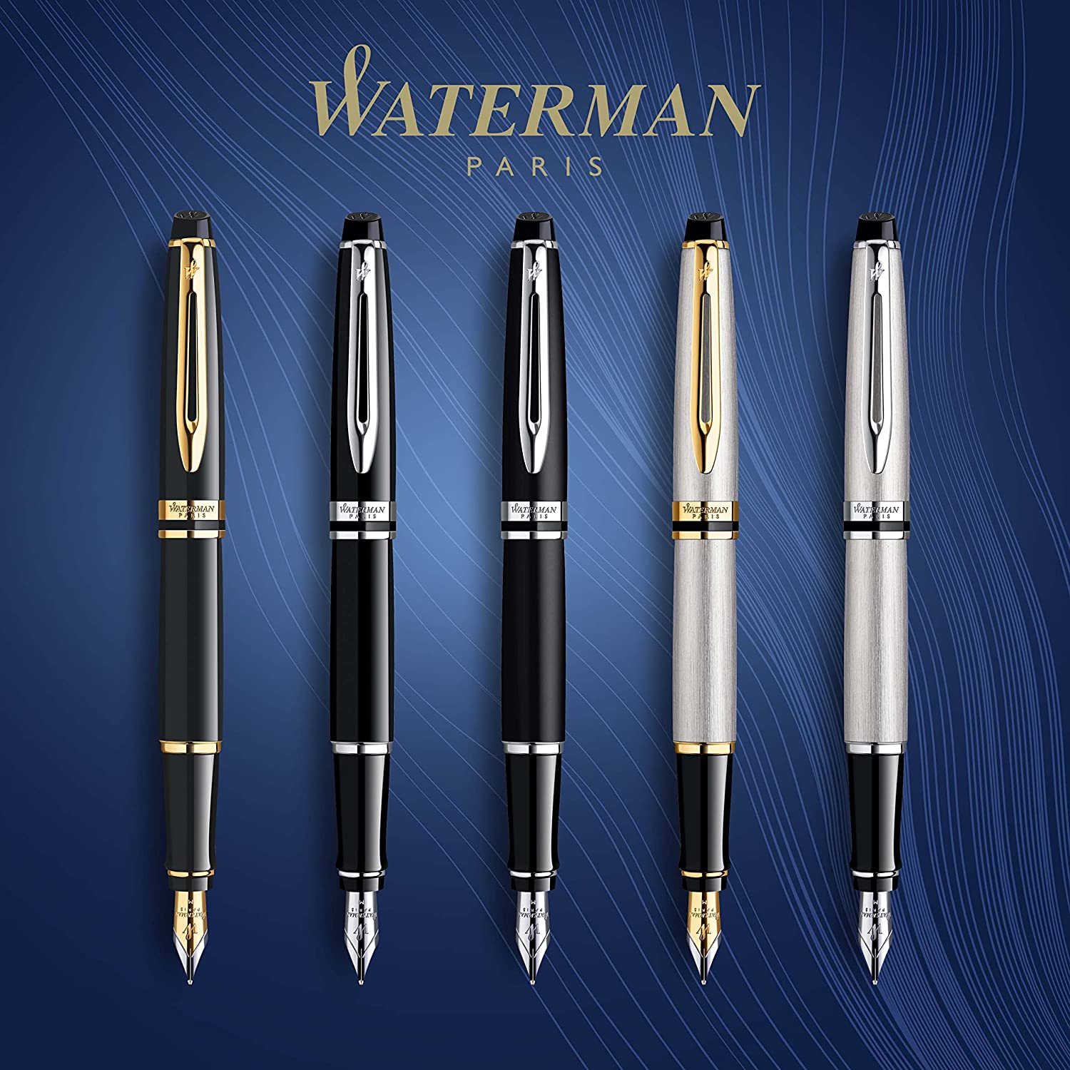 Stylo plume WATERMAN Expert - Noir Laqué CT - Fine (F) - 