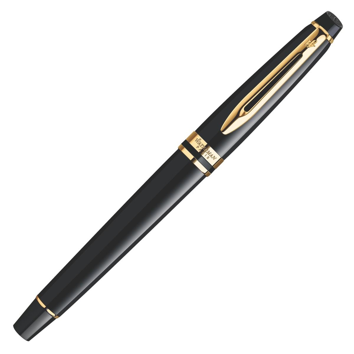 Stylo plume WATERMAN Expert - Noir Laqué GT - Fine (F) - 3501170951644