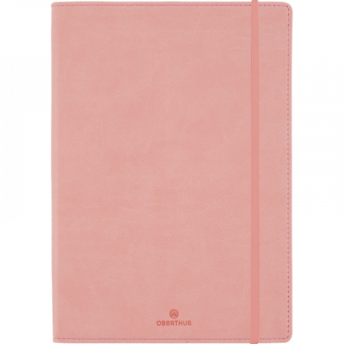 Oberthur Carmen - Carnet de notes souple A5 - pointillés - 200 pages - rose  poudré