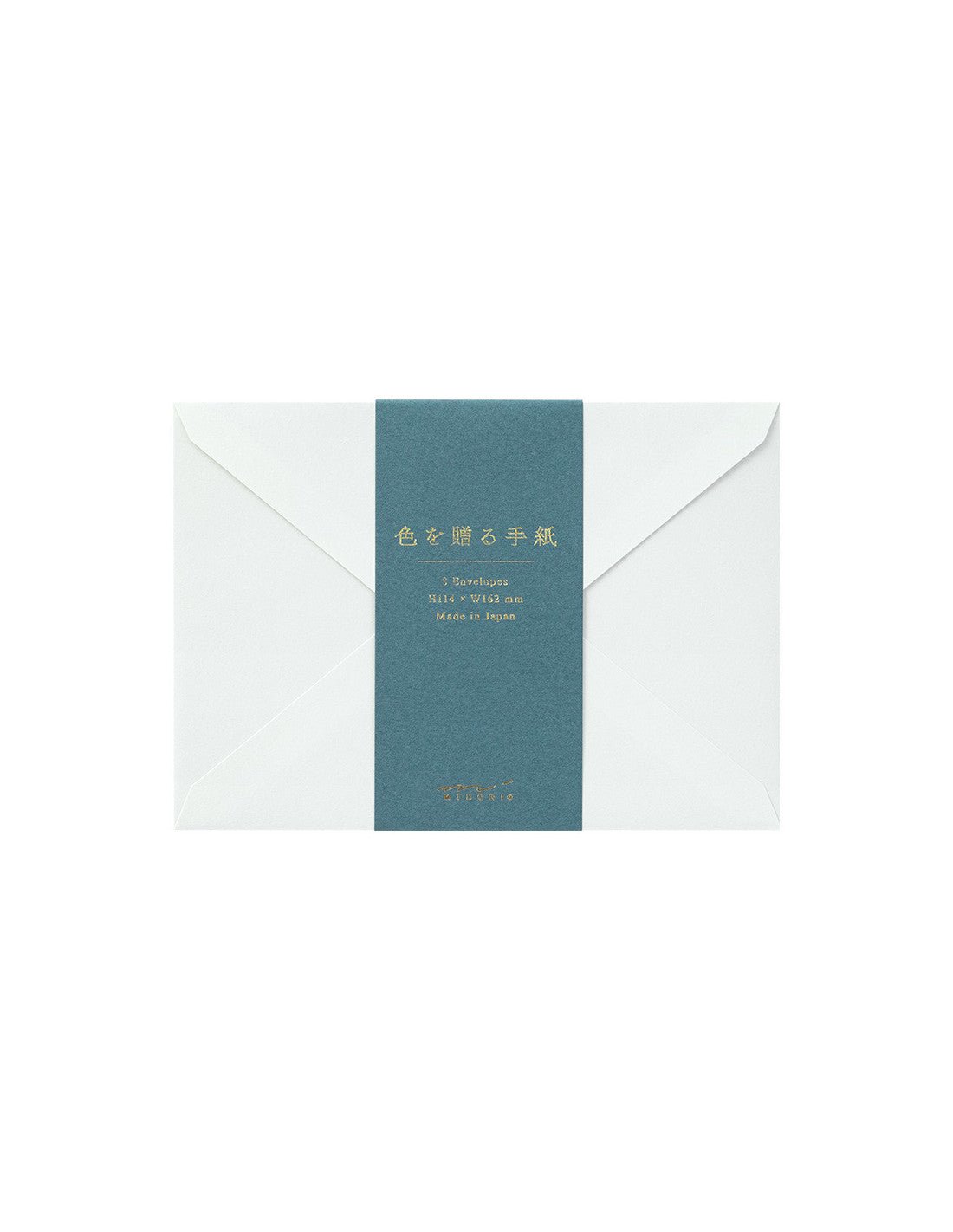 Grande enveloppe grue or et bleu marine - Midori-Boutique