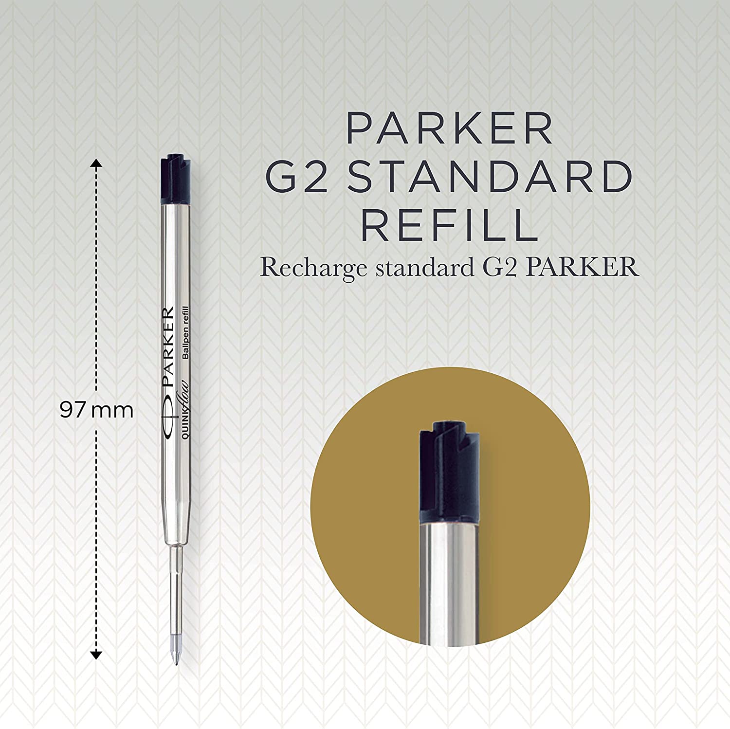 1950367:Parker Quinkflow recharge pour stylo bille, pointe fine, noir, sous  blister