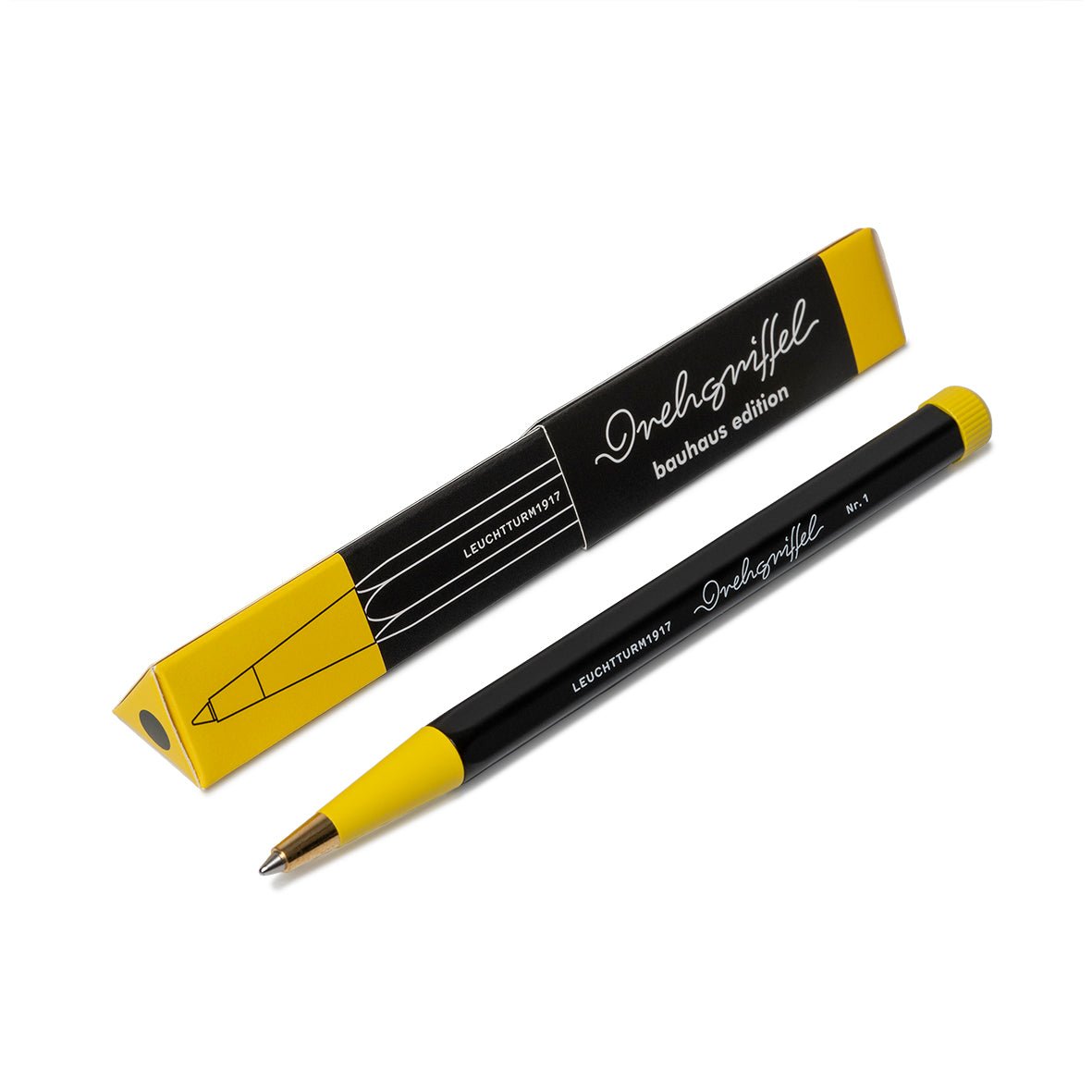 Stylo bille LEUCHTTURM1917 Drehgriffel Bauhaus Édition - Medium (M) - Black / Lemon - 4004117619564