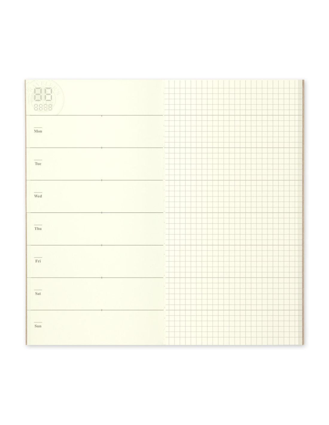 TRAVELER'S notebook 019 - agenda semainier non daté avec notes (regular size) - TN Regular size - 1 semaine + notes - 4902805143318